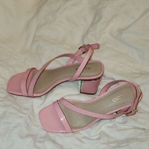 Aldo Blush Strappy Block Heels